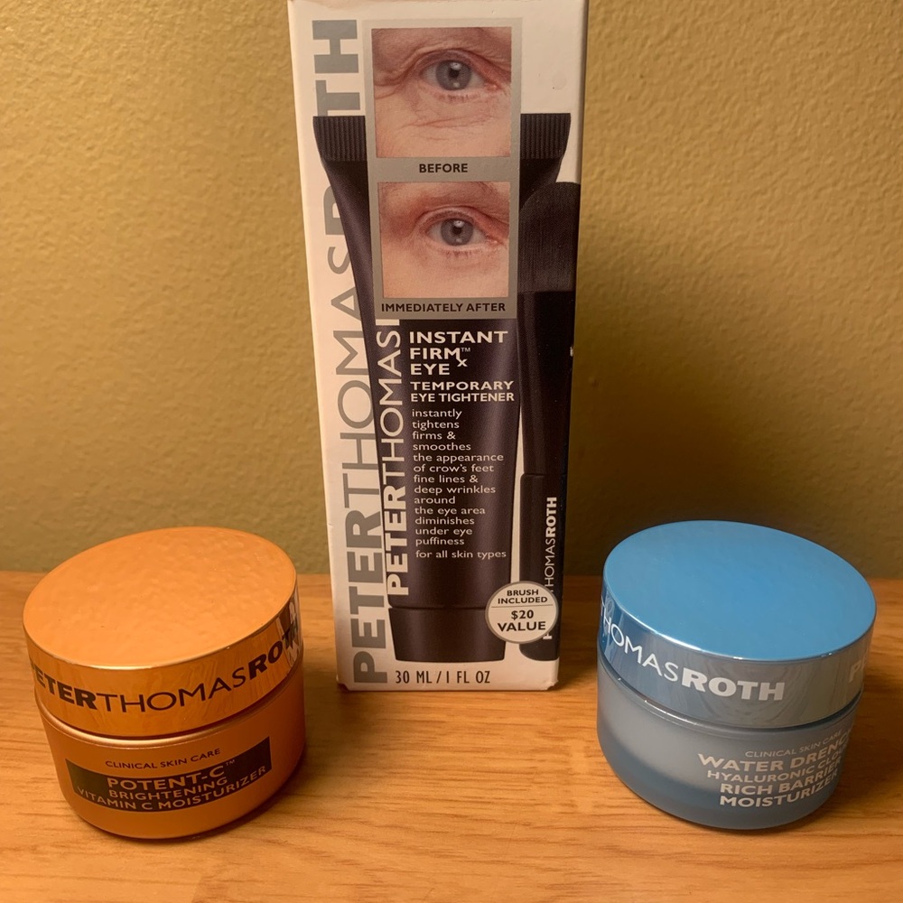 3 Peter Thomas Roth Items - Instant Eye Firm 1 oz. & 2 Sample Moisturizers